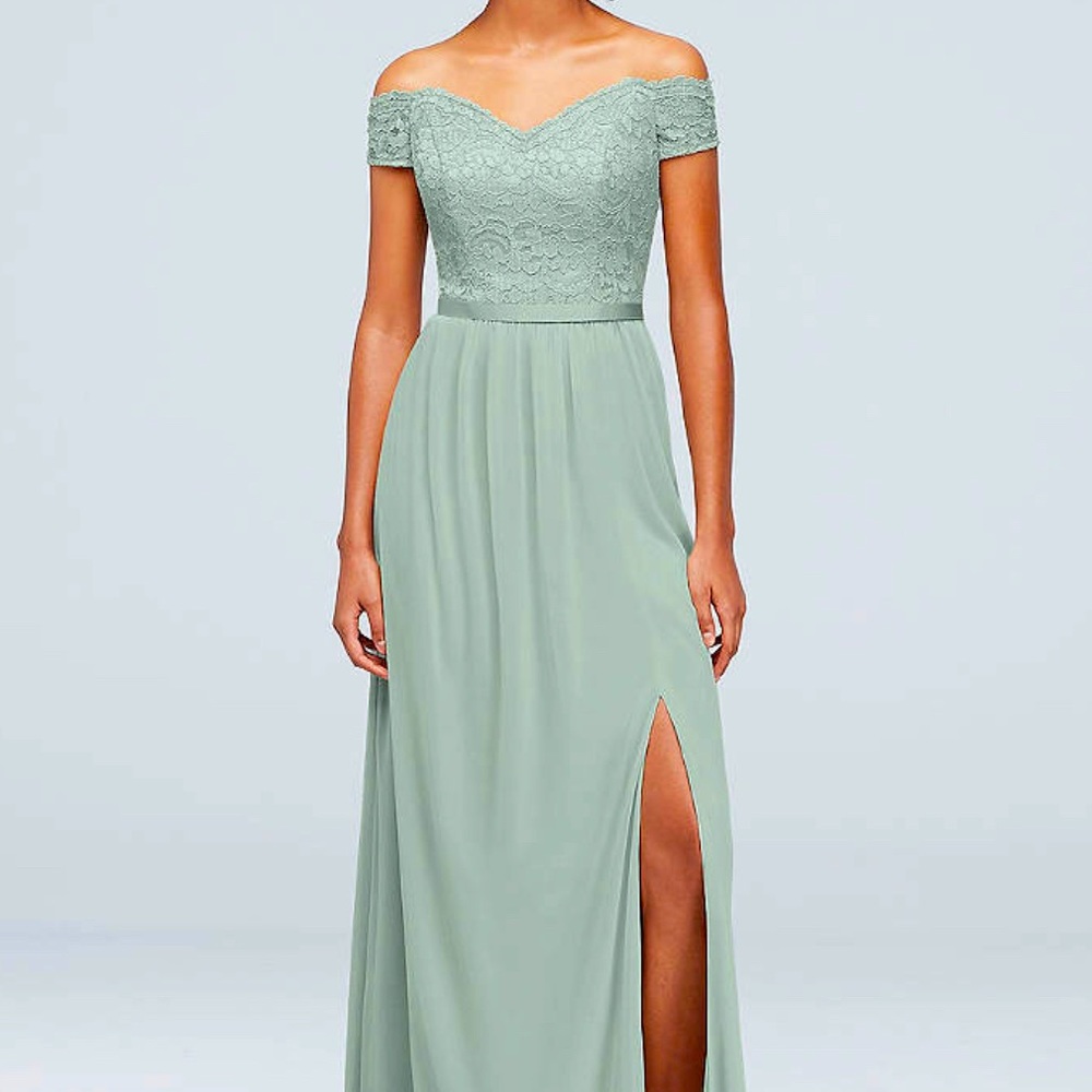 NWT Dusty Sage Dress from David’s Bridal